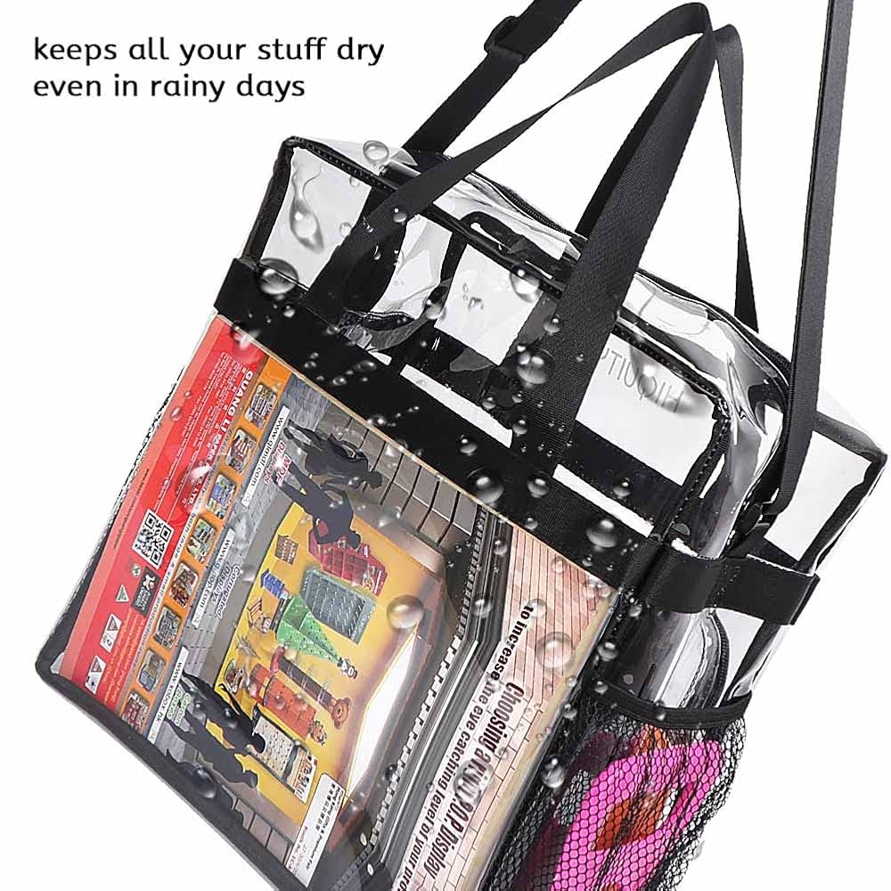 ブラック チェック柄 透明ハンドバッグ Amazon.co.jp: [Hiquity] クリアバッグ 透明 A4サイズ対応 PGA